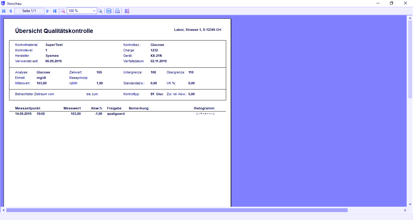 QualiGuard Druckvorschau