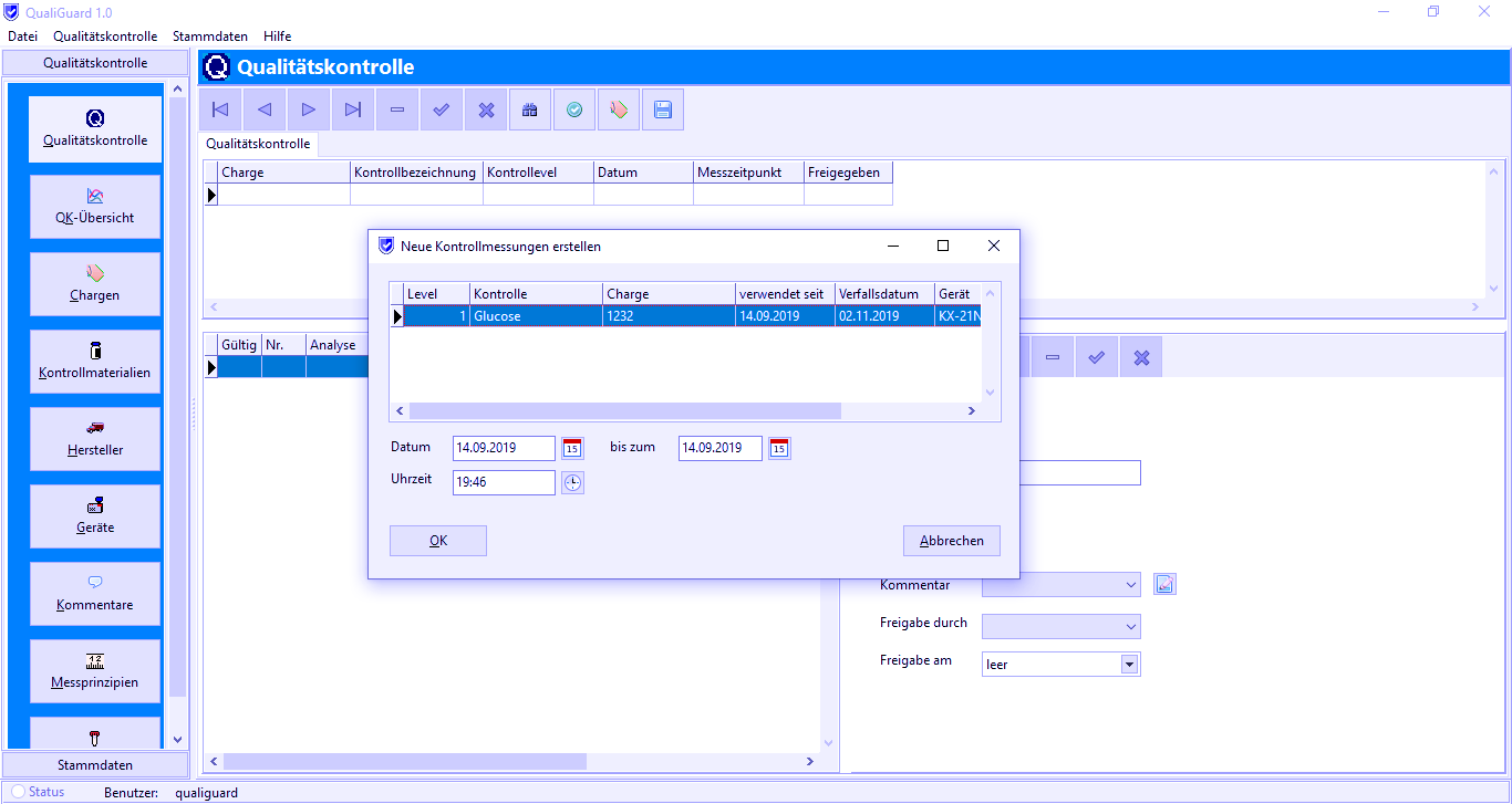 QualiGuard Kontrolle